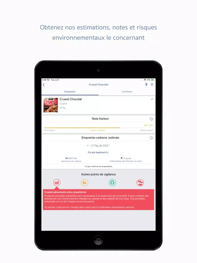 Karbon - Scanner écologique iPad  Ekran Görüntüleri