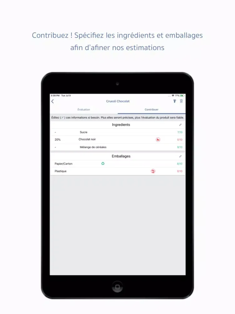 Karbon - Scanner écologique iPad  Ekran Görüntüleri