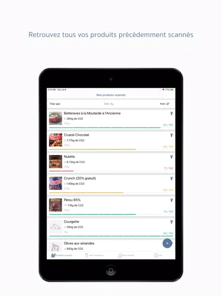 Karbon - Scanner écologique iPad  Ekran Görüntüleri