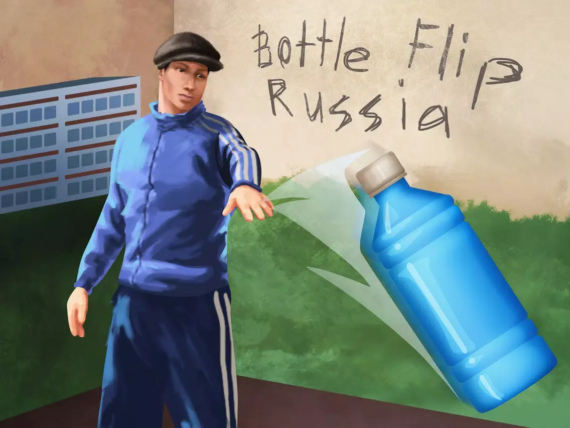Tangkapan layar Russian Bottle Flip 3D iPad 