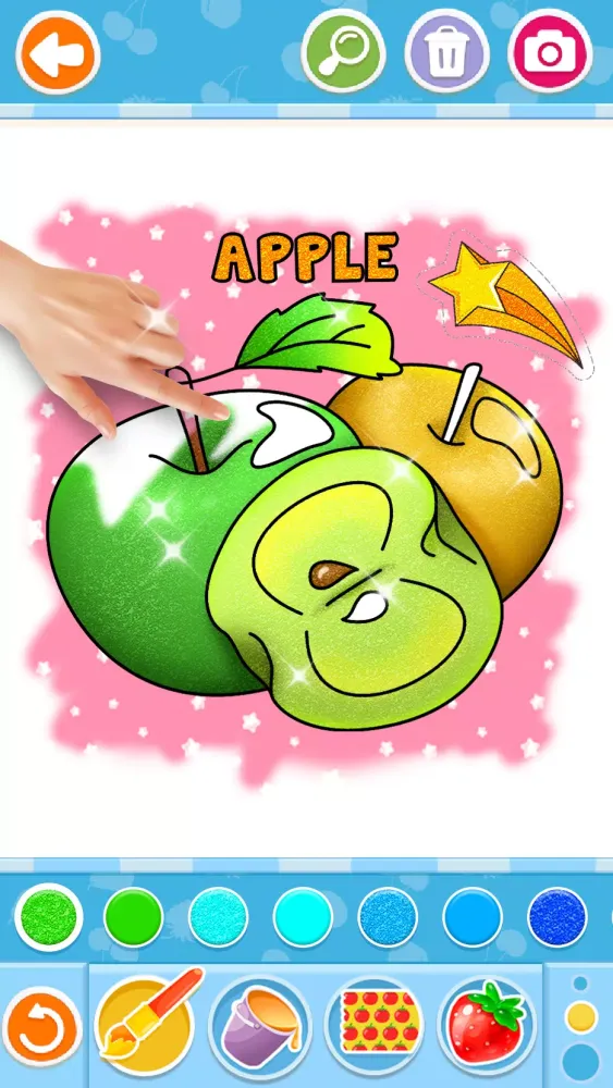 Tangkapan layar Fruits and Vegetables Coloring
