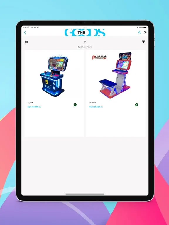 Ảnh chụp màn hình của The Goods Kw iPad 