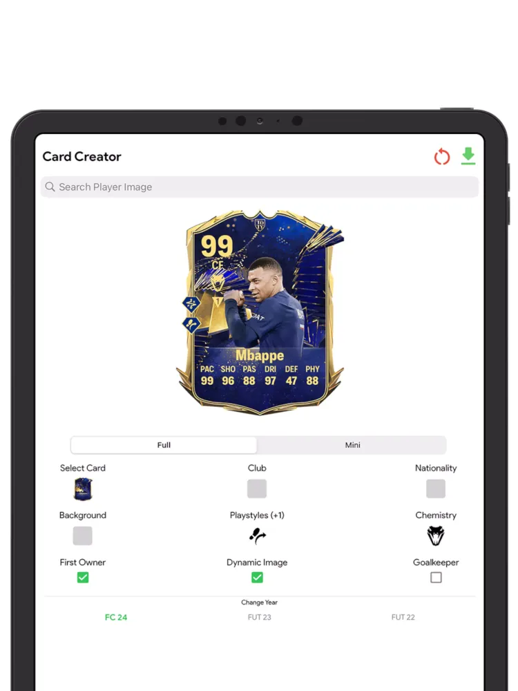 تصاویر FC Card Creator 24