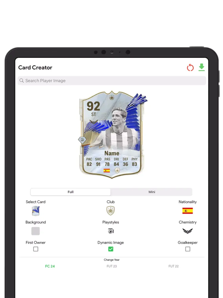 تصاویر FC Card Creator 24