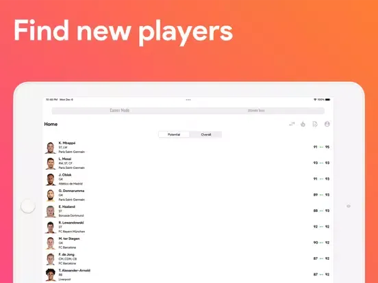 Capturas de tela do FUT 23 Scout: Find New Talents iPad 