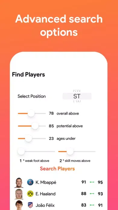 Capturas de tela do FUT 23 Scout: Find New Talents