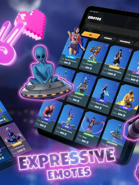 Skins & Emotes for Fortnite iPad  Screenshots