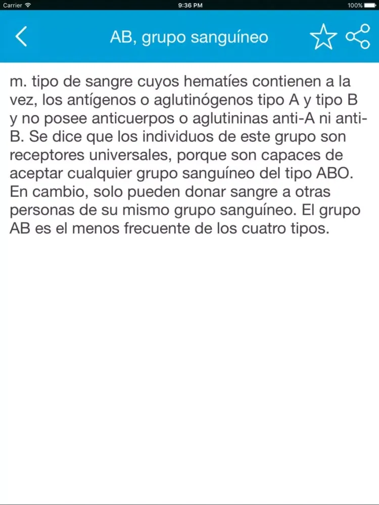 Diccionario médico iPad 应用截图