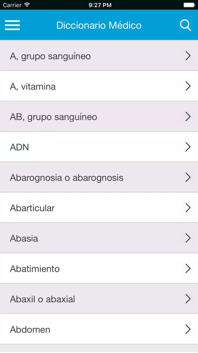 Captures d'écran de Diccionario médico