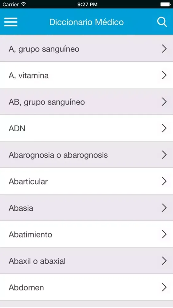 Diccionario médico应用截图