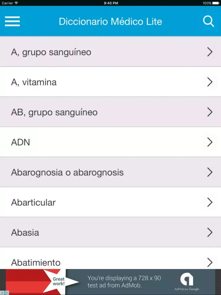 Diccionario Medico Lite iPad স্ক্রিনশট