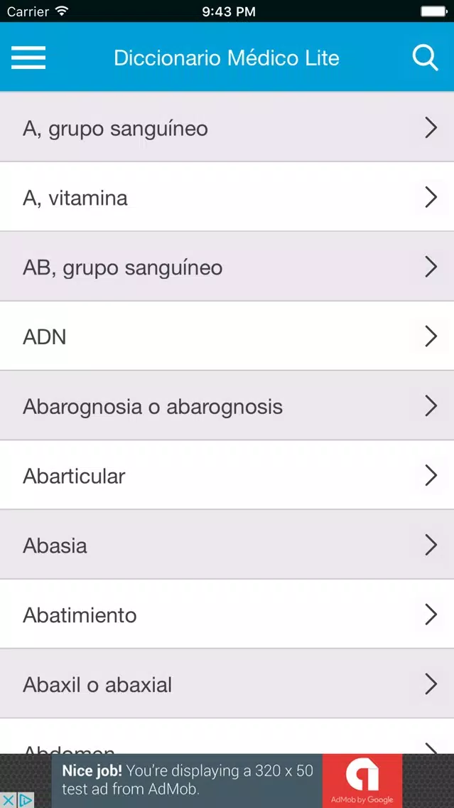 Capturas de pantalla de Diccionario Medico Lite