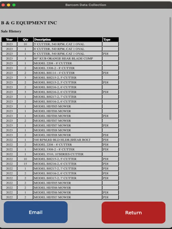 Screenshot di Barcom Data Collection iPad 
