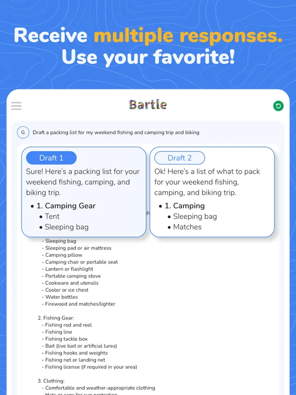 Bartle - AI Assistant iPad  स्क्रीनशॉट