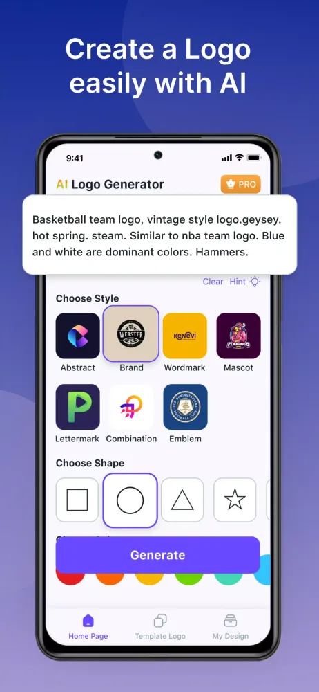 Tangkapan layar AI Logo Generator Logo Maker