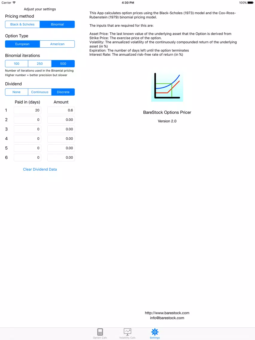 BS Option Pricer iPad 應用截圖