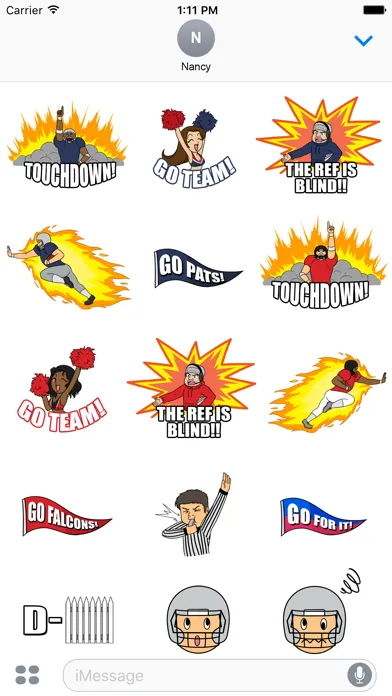 Скриншоты Go Patriots Go Falcons Stickers