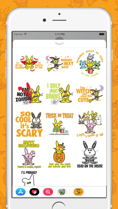 Tangkapan layar It's Happy Bunny: Halloween