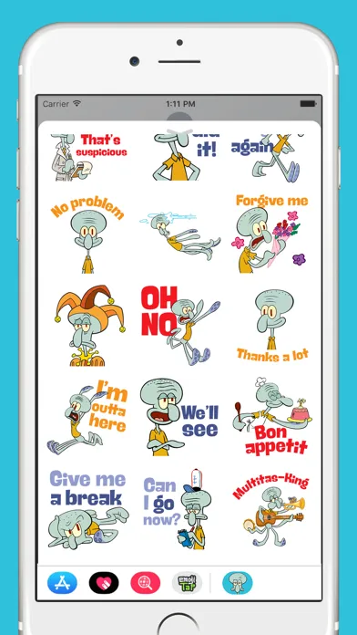 Captures d'écran de Squidward Stickers