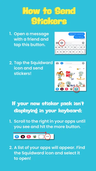 Captures d'écran de Squidward Stickers