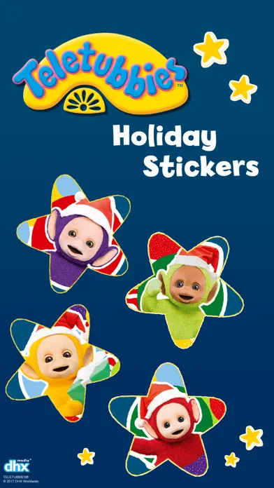 Tangkapan layar Teletubbies Holiday Stickers