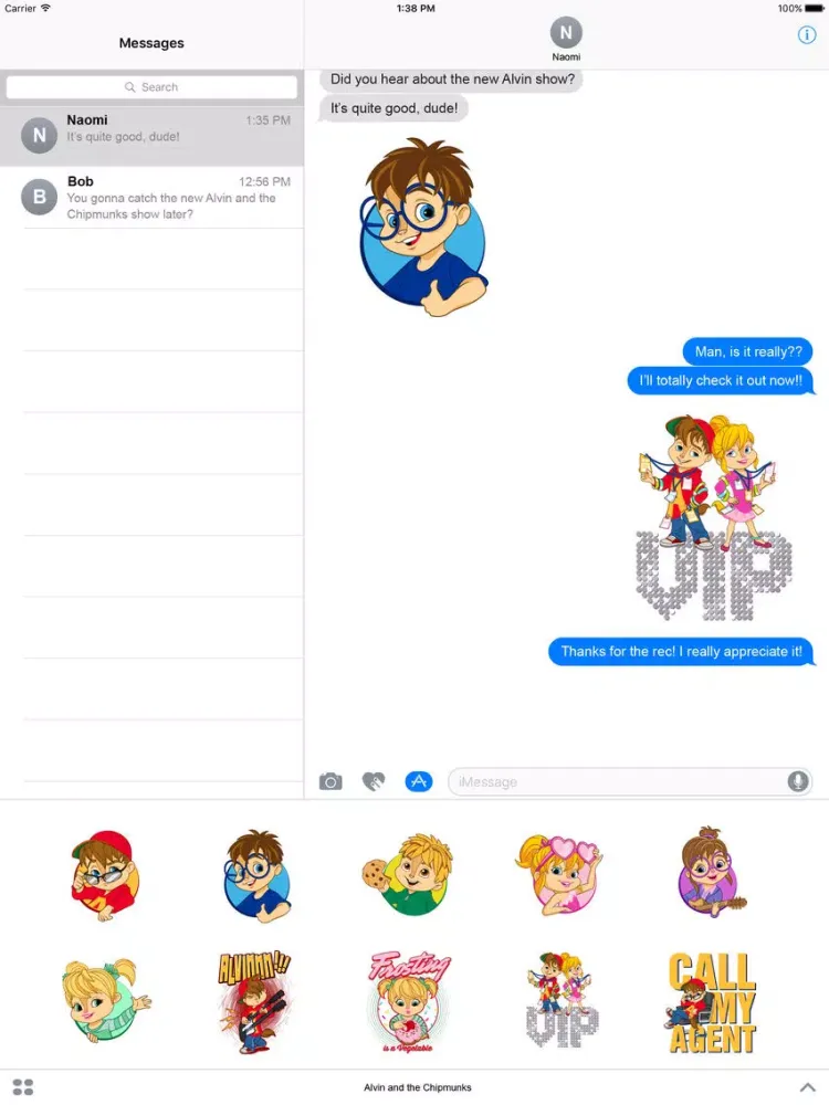 تصاویر Alvin and the Chipmunks Stickers iPad 