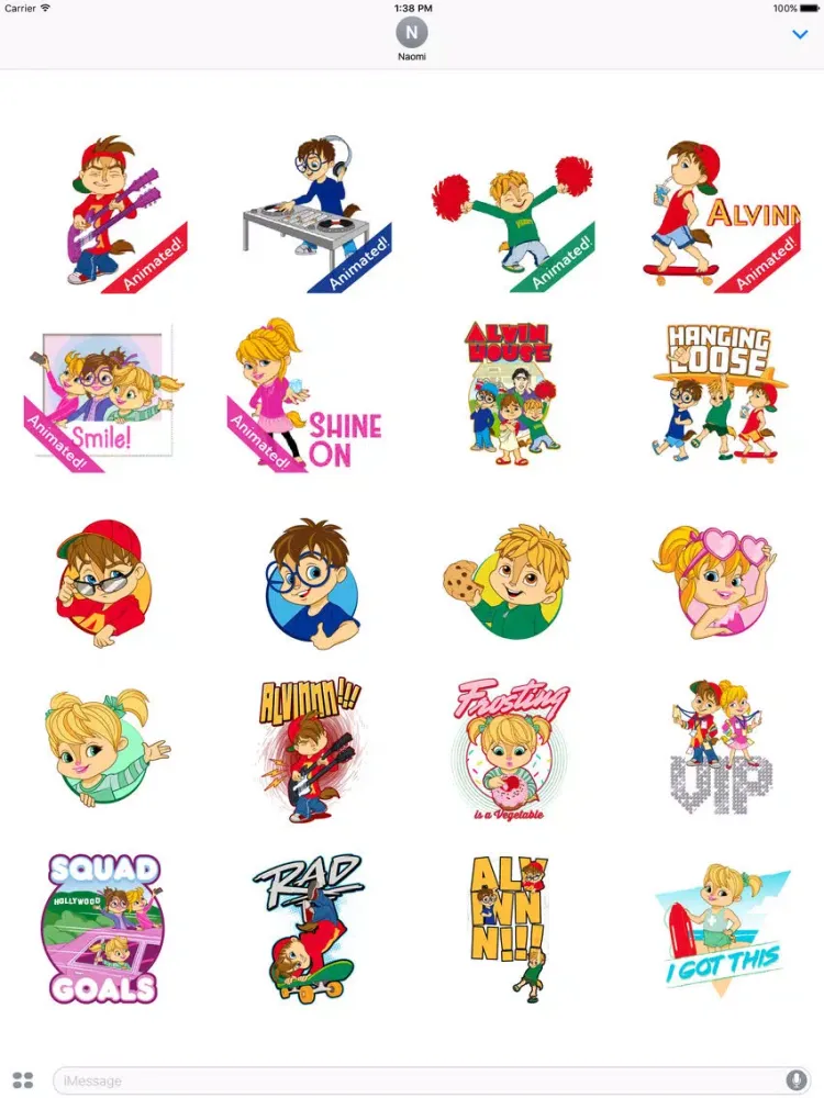 تصاویر Alvin and the Chipmunks Stickers iPad 