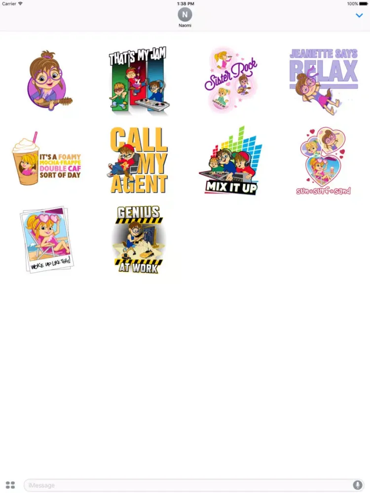 تصاویر Alvin and the Chipmunks Stickers iPad 