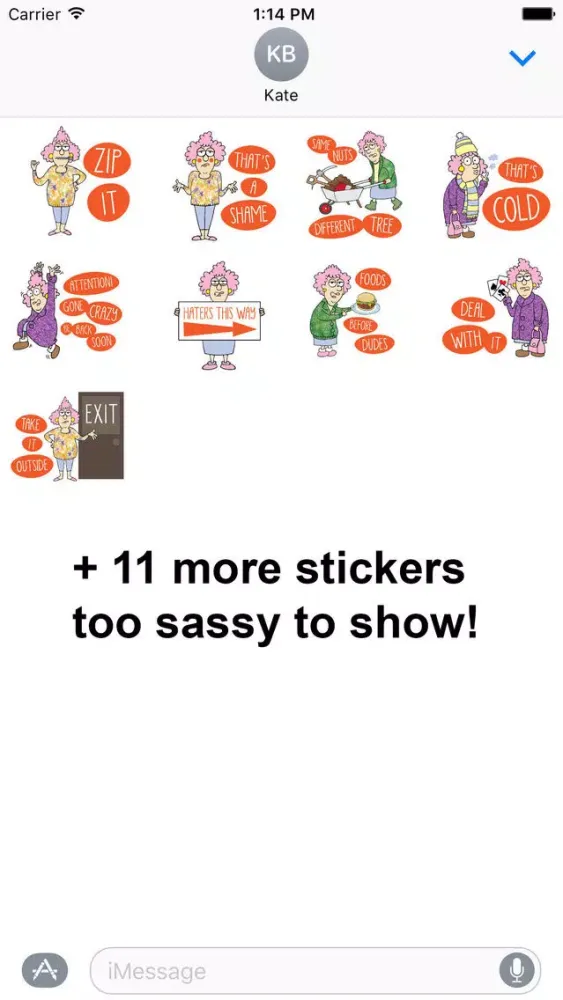 Aunty Acid: Kiss My Sass! Stickers 스크린샷