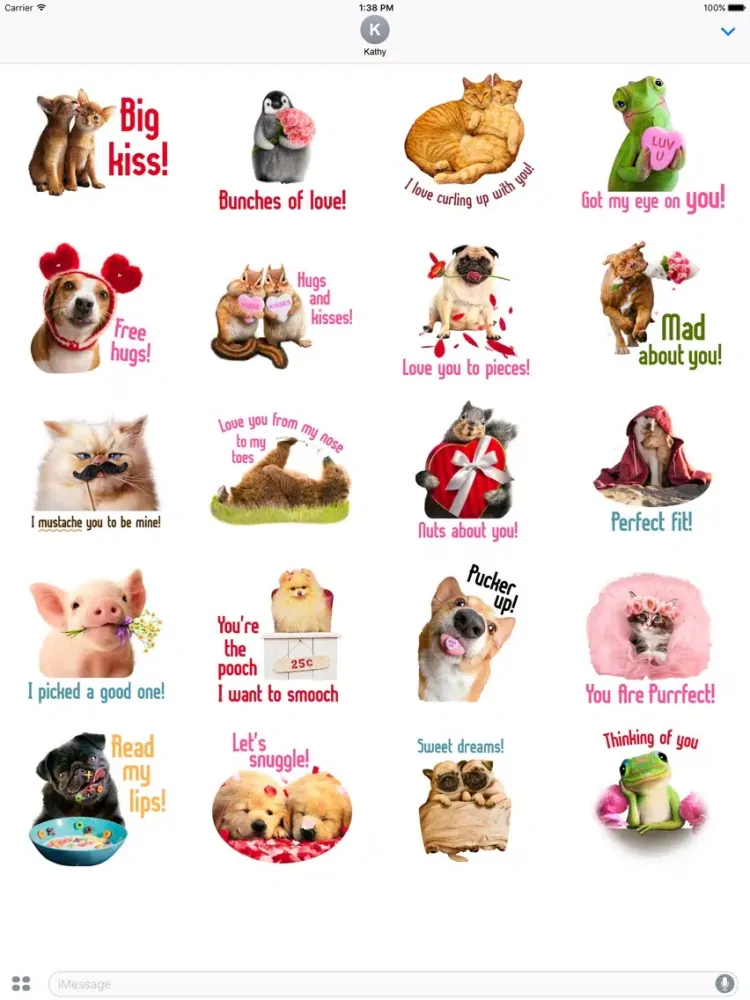 Avanti Hugs and Kisses Stickers iPad  Screenshots