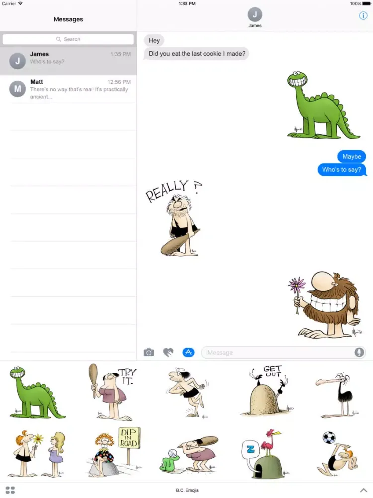 B.C. The Comic Strip Stickers iPad 应用截图