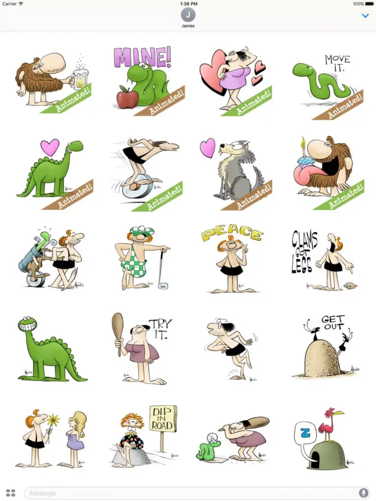B.C. The Comic Strip Stickers iPad 应用截图
