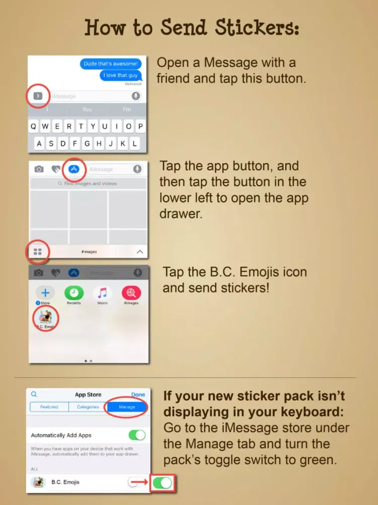 B.C. The Comic Strip Stickers iPad 应用截图