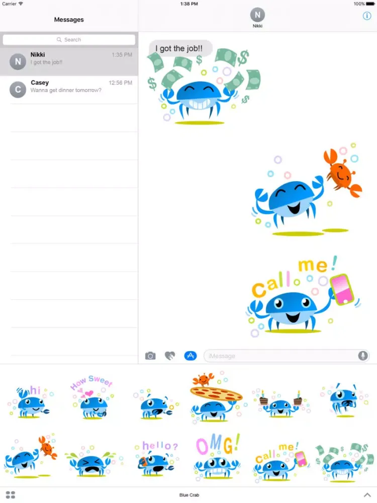 Blue Crab iPad  Screenshots