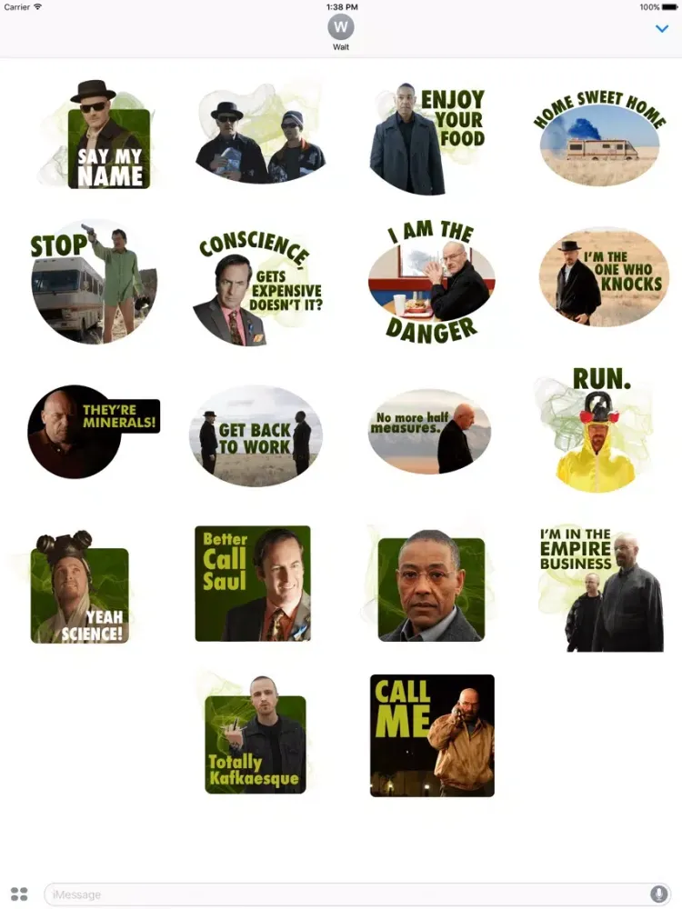 Breaking Bad - Official TV Series Stickers iPad  Screenshots