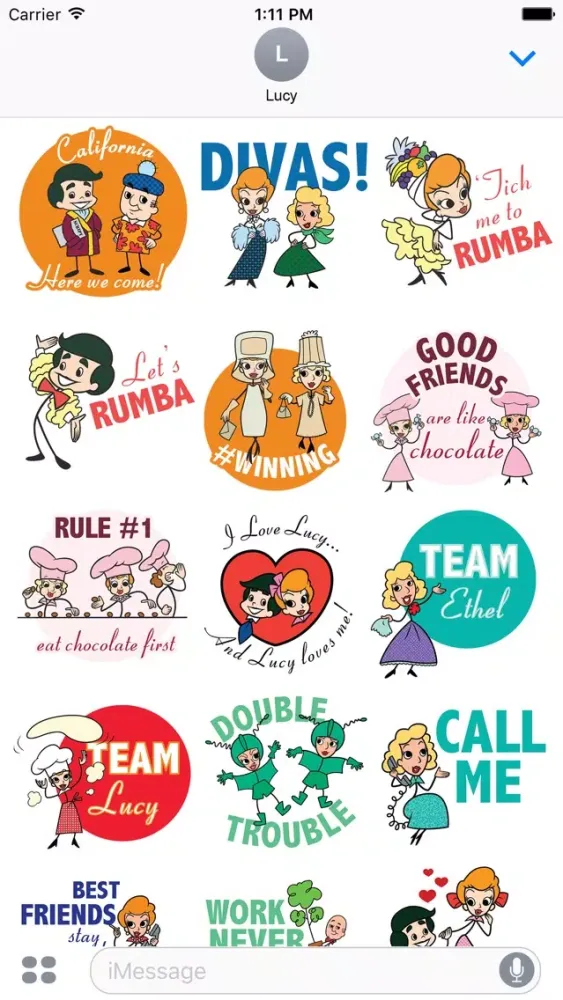 Скриншоты I Love Lucy - Cartoon Stick Figure Stickers