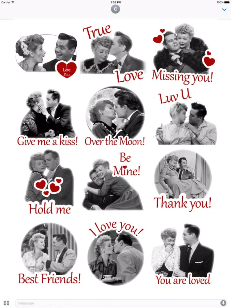 I Love Lucy - True Love Stickers iPad  स्क्रीनशॉट