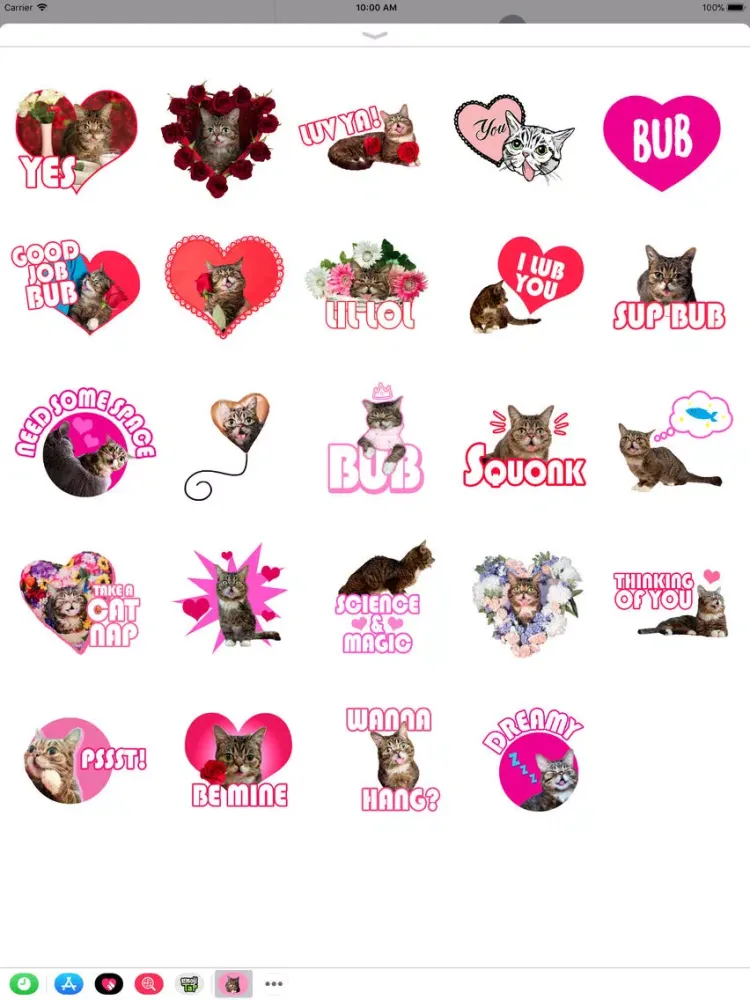 Lil BUB's Lovable Stickers iPad  Screenshots