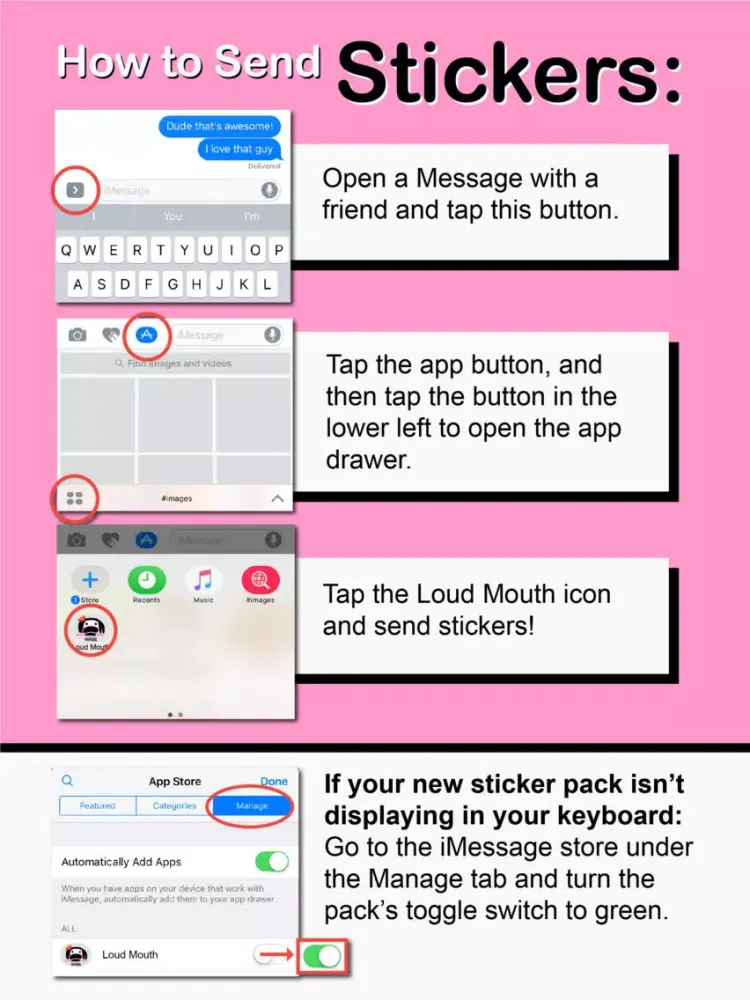 Loud Mouth Stickers iPad 应用截图