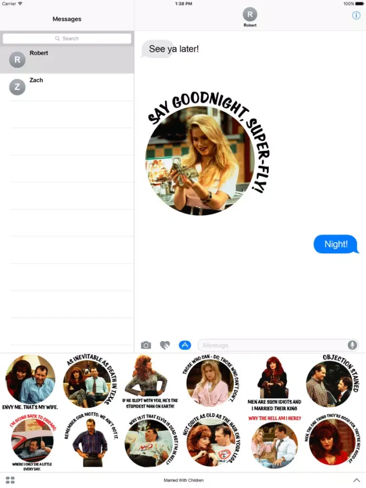ภาพหน้าจอของ Married With Children It’s a Bundy-ful Life Sticke iPad 