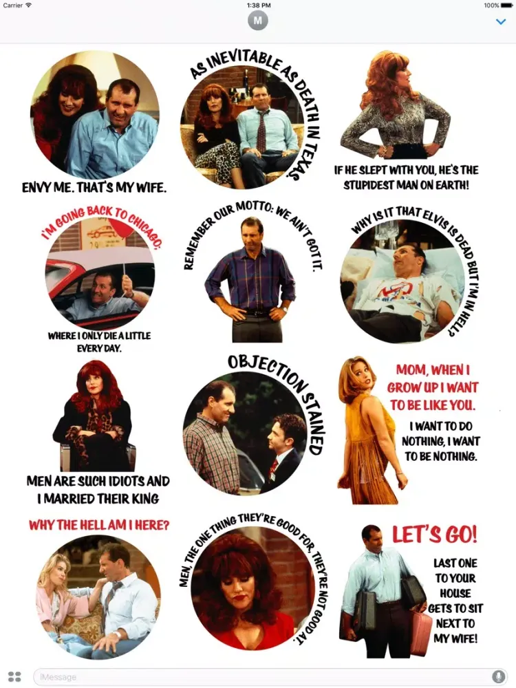 ภาพหน้าจอของ Married With Children It’s a Bundy-ful Life Sticke iPad 