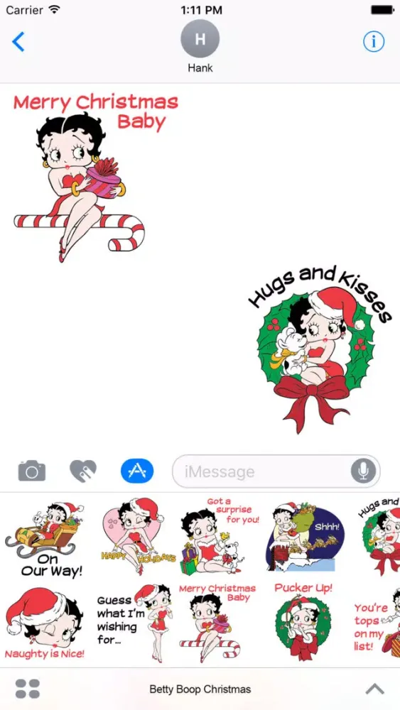 Captures d'écran de Merry & Bright Betty Boop Sticker Pack