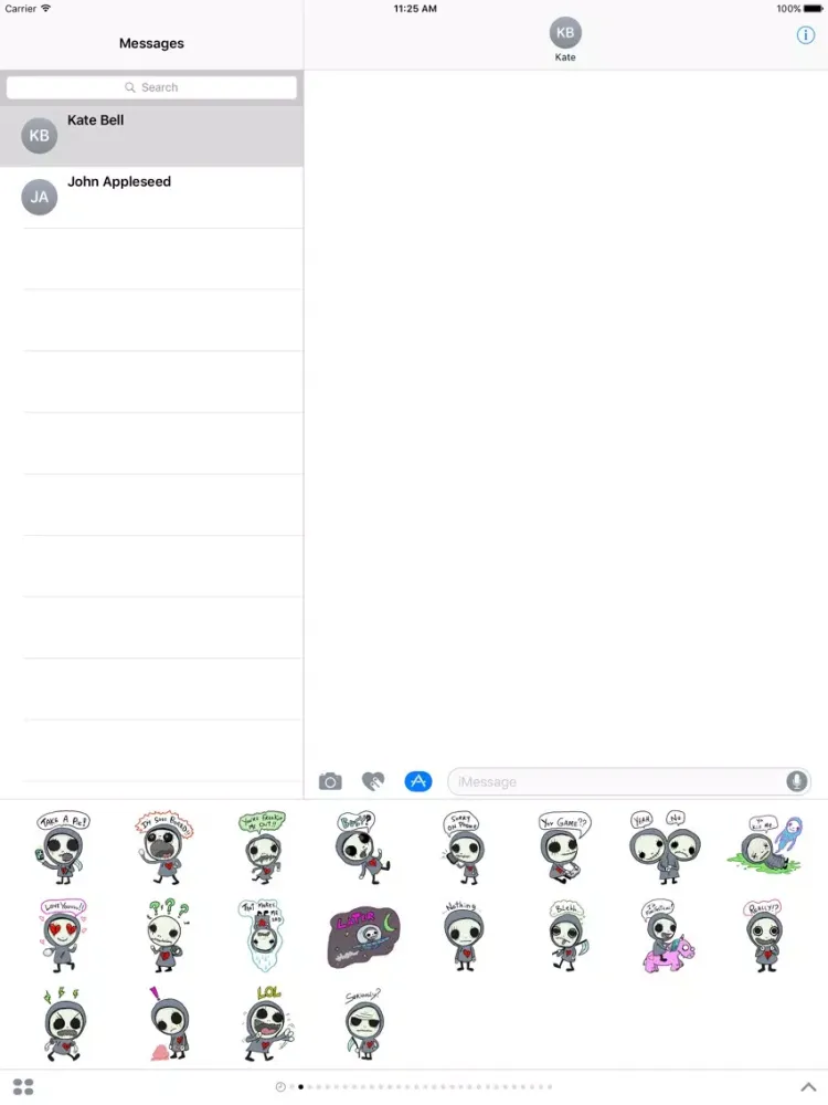 Capturas de pantalla de SkullGnome the Cute Grim Reaper Stickers iPad 