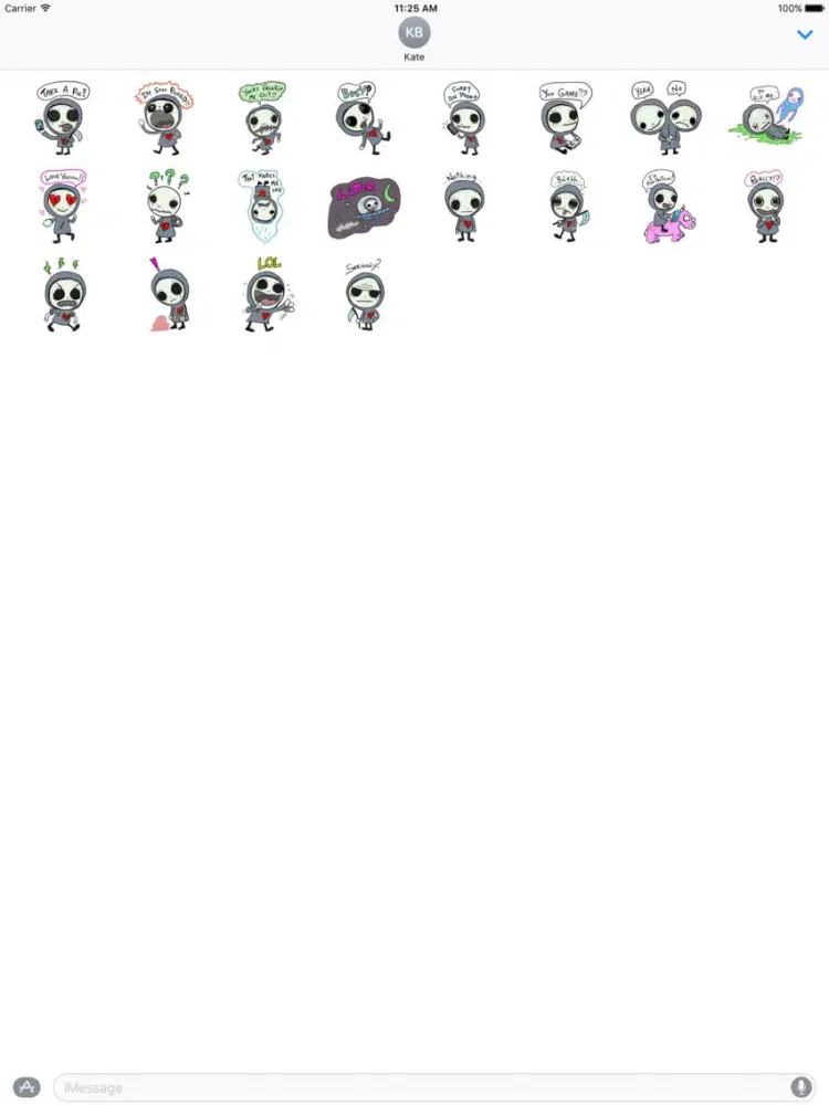 Capturas de pantalla de SkullGnome the Cute Grim Reaper Stickers iPad 