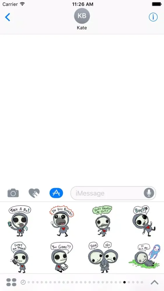 Capturas de pantalla de SkullGnome the Cute Grim Reaper Stickers