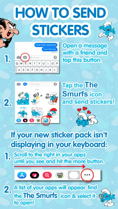 The Smurfs: Classic Stickers স্ক্রিনশট