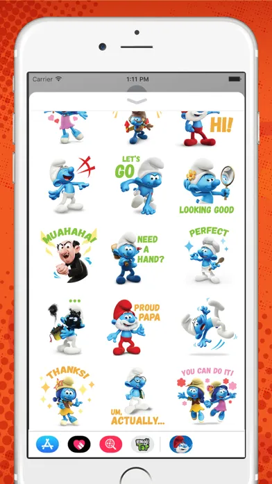 The Smurfs: 3D Stickers スクリーンショット