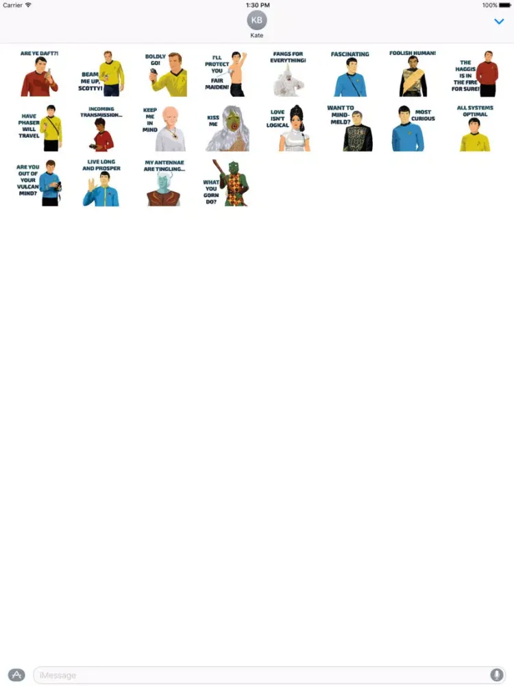 Star Trek The Original Series Stickers iPad 应用截图