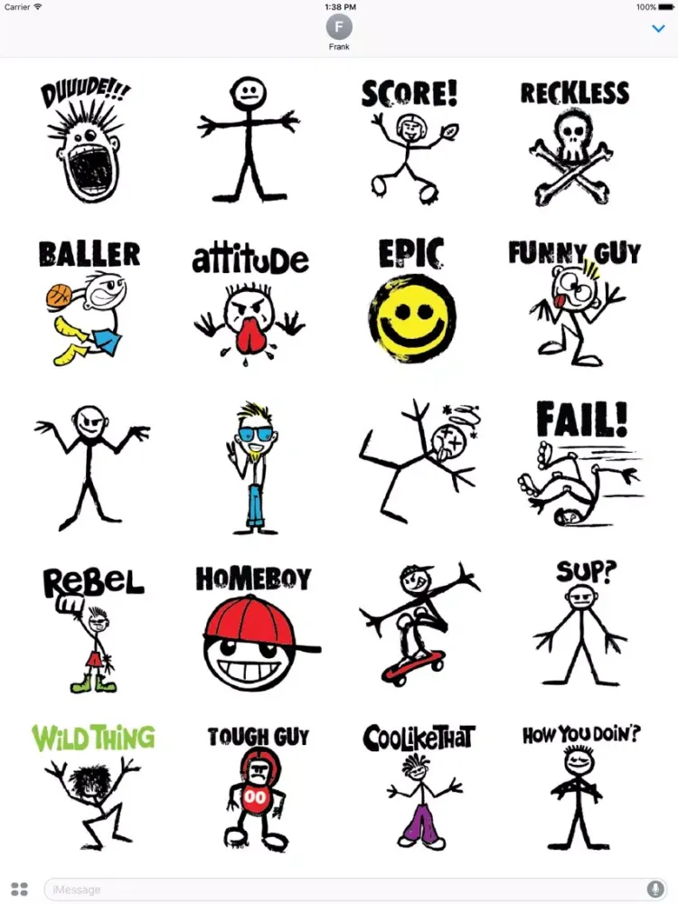 Captures d'écran de Stick World - Dude Stickers iPad 