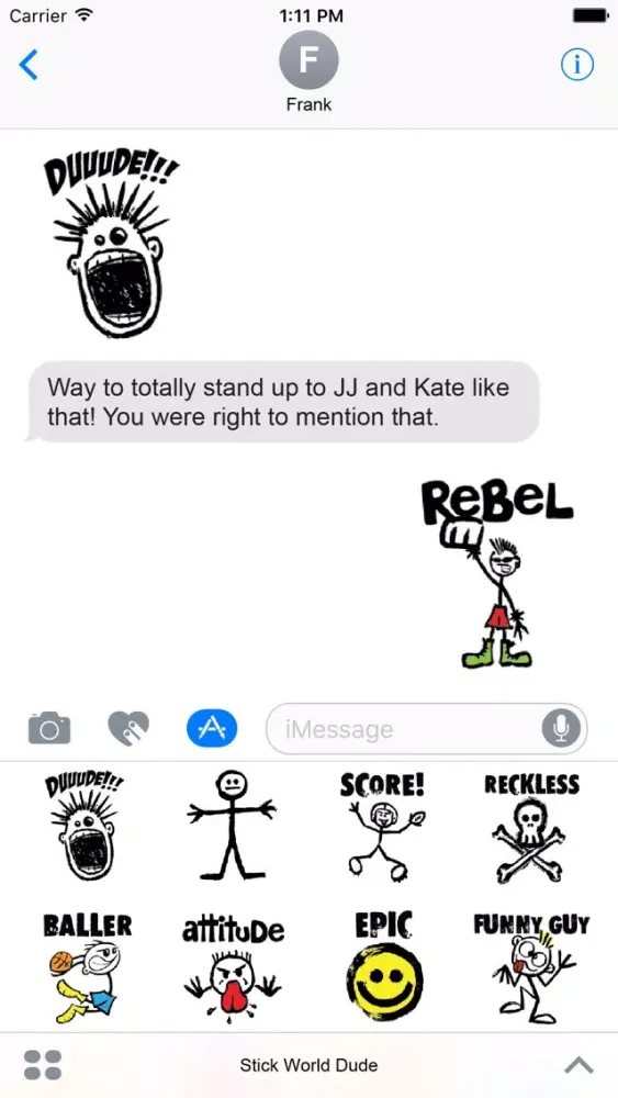 Captures d'écran de Stick World - Dude Stickers